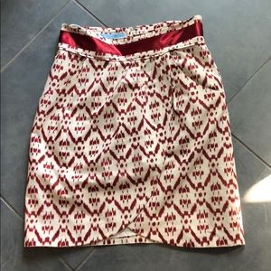 Antonio Melani Red and White Skirt